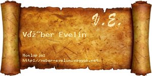 Véber Evelin névjegykártya